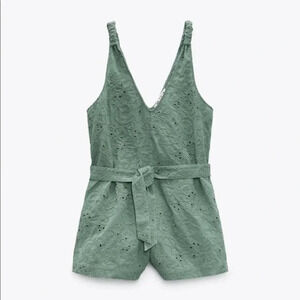 Zara Green Lace Jumpsuit